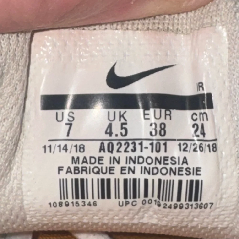 Size 7 - Nike Air Max Oketo White Orange Peel Womans Running Shoes